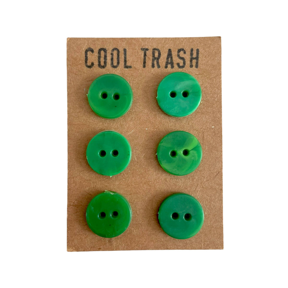 Green Recycled Plastic Buttons