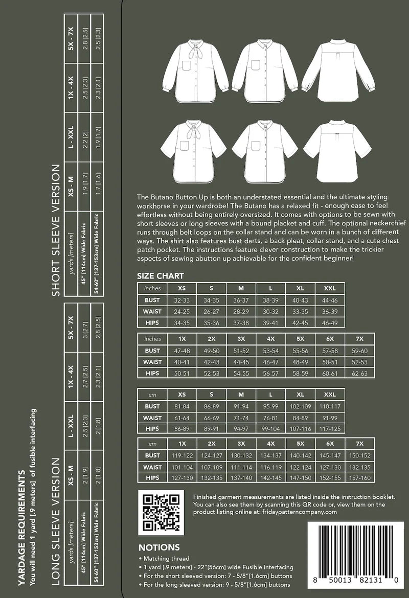 The Butano Button Up - XS - 7X - Friday Pattern Co - Printed Pattern