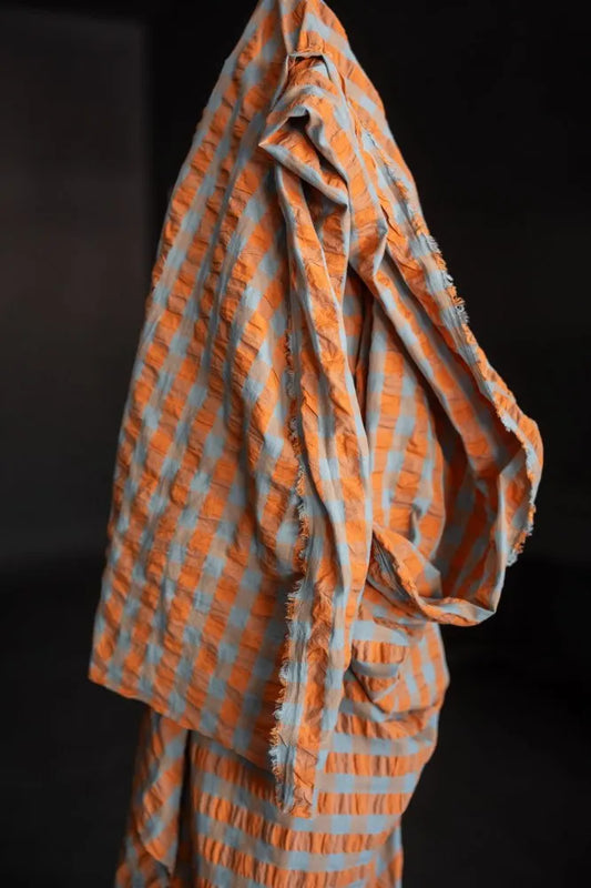 Persimmon Organic Cotton Gingham Seersucker