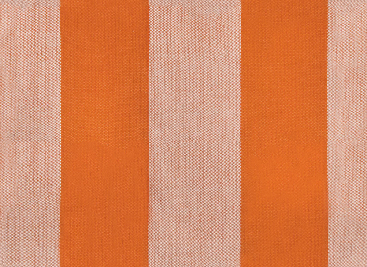 Ruby Star Society Warp and Weft Daisy Days yarn-dyed woven cotton swatch, Umbrella in Honey (RS4189-12), wide orange and peach stripe