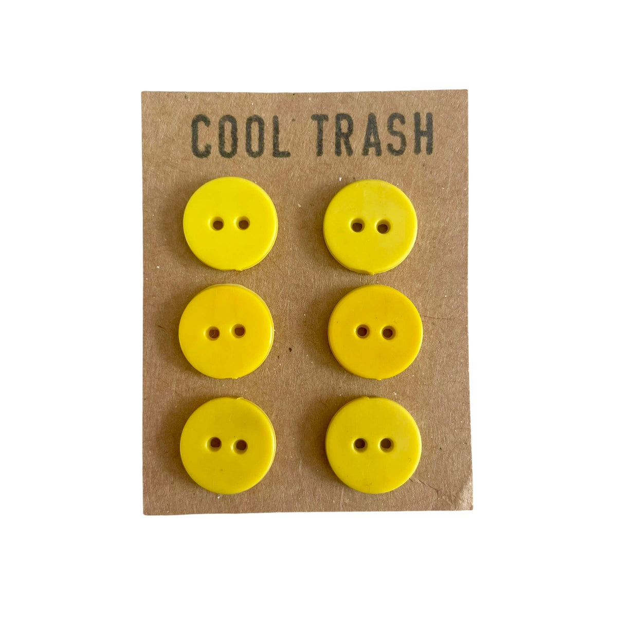 Yellow Recycled Plastic Buttons