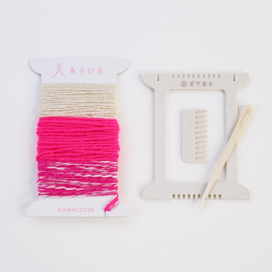 Cohana Pokeori mini loom kit in neon pink, package view