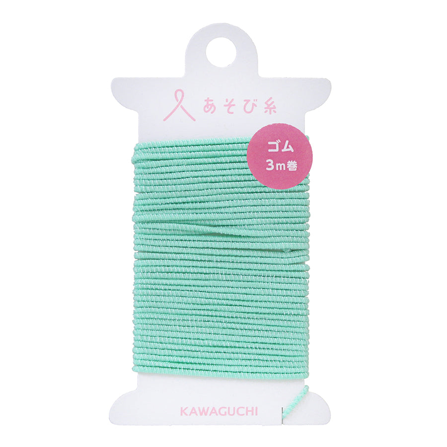 Cohana Asobi ITO elastic warp yarn for Pokeori weaving, in mint