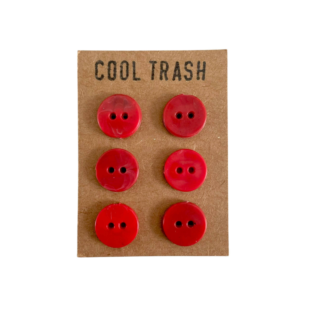 Red Recycled Plastic Buttons