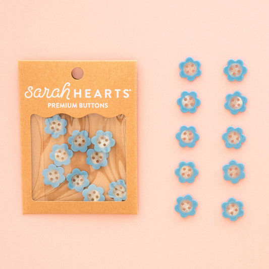 Blue Daisy Buttons