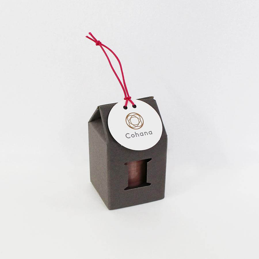 Cohana Hasami magnetic pin holder, with a pink cord