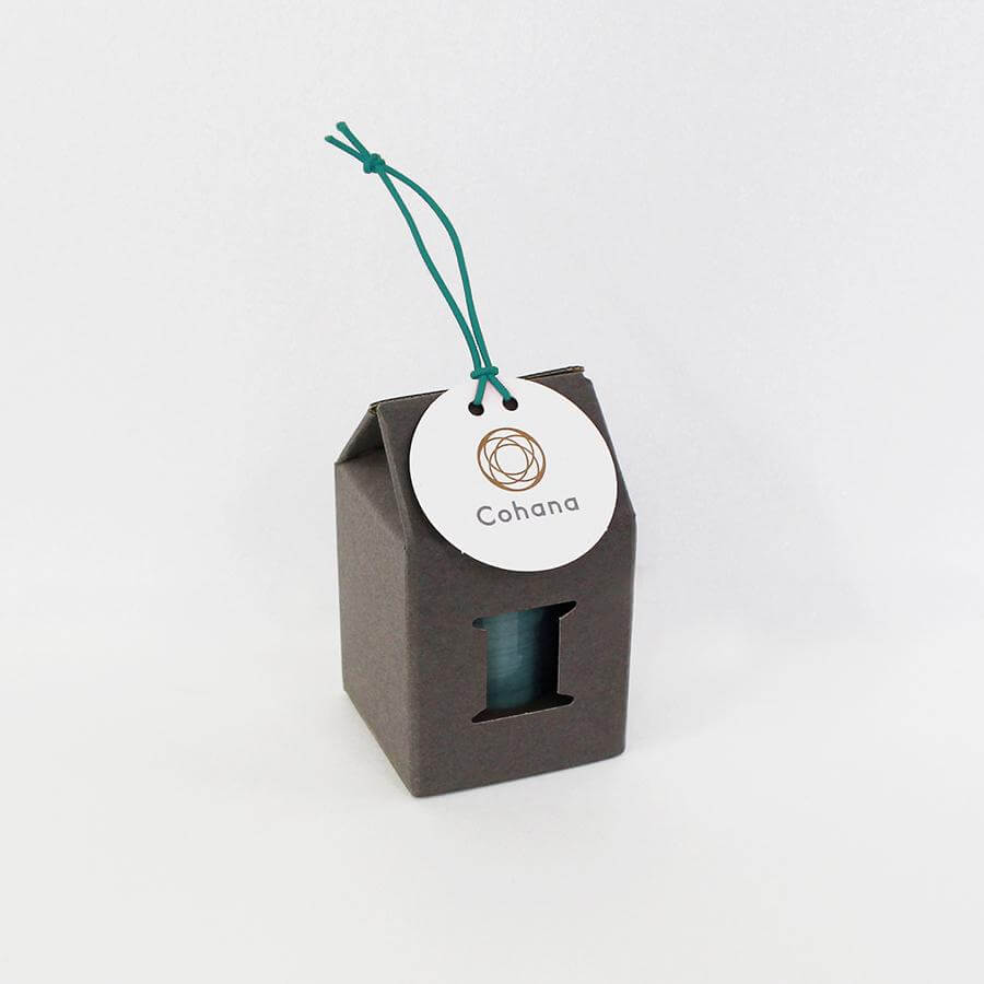 Cohana Hasami magnetic pin holder, with a teal cord