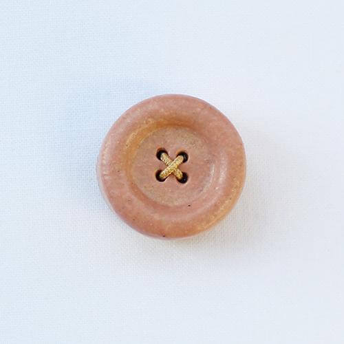 Cohana Shigaraki ware button magnet, in pink ceramic, a magnetic pin holder