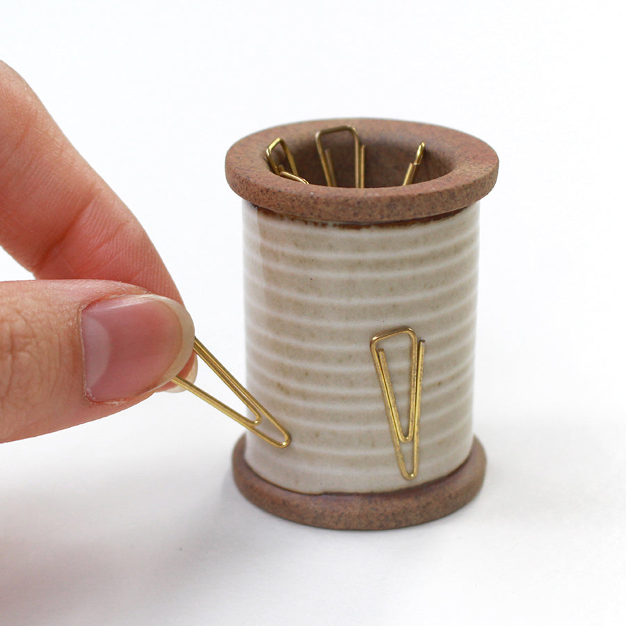 Cohana Hasami magnetic pin holder, being used with a pin