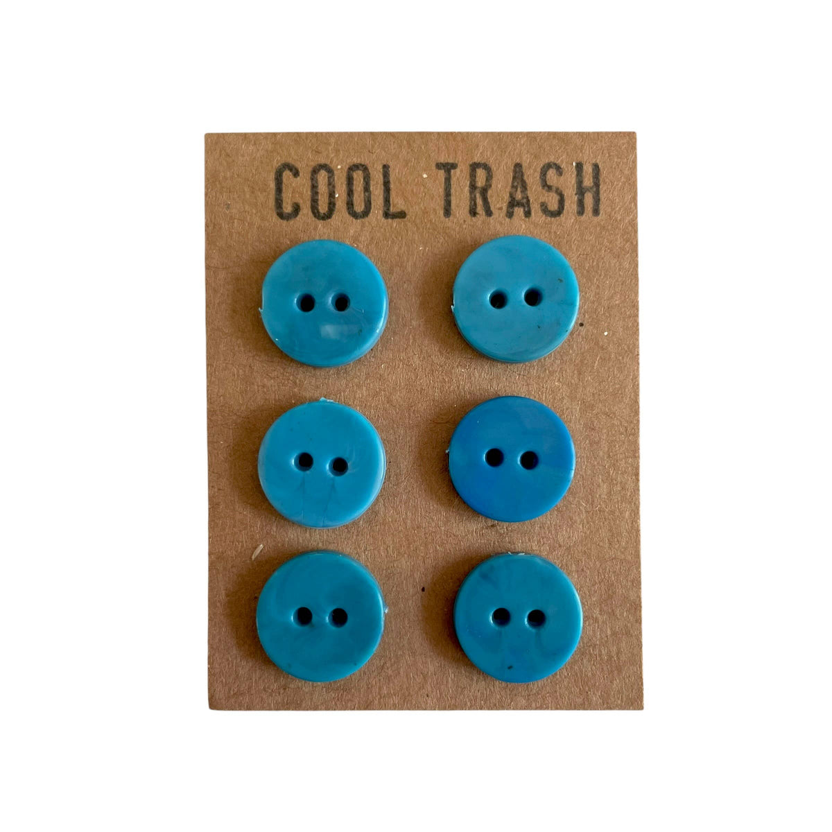 Cerulean Recycled Plastic Buttons