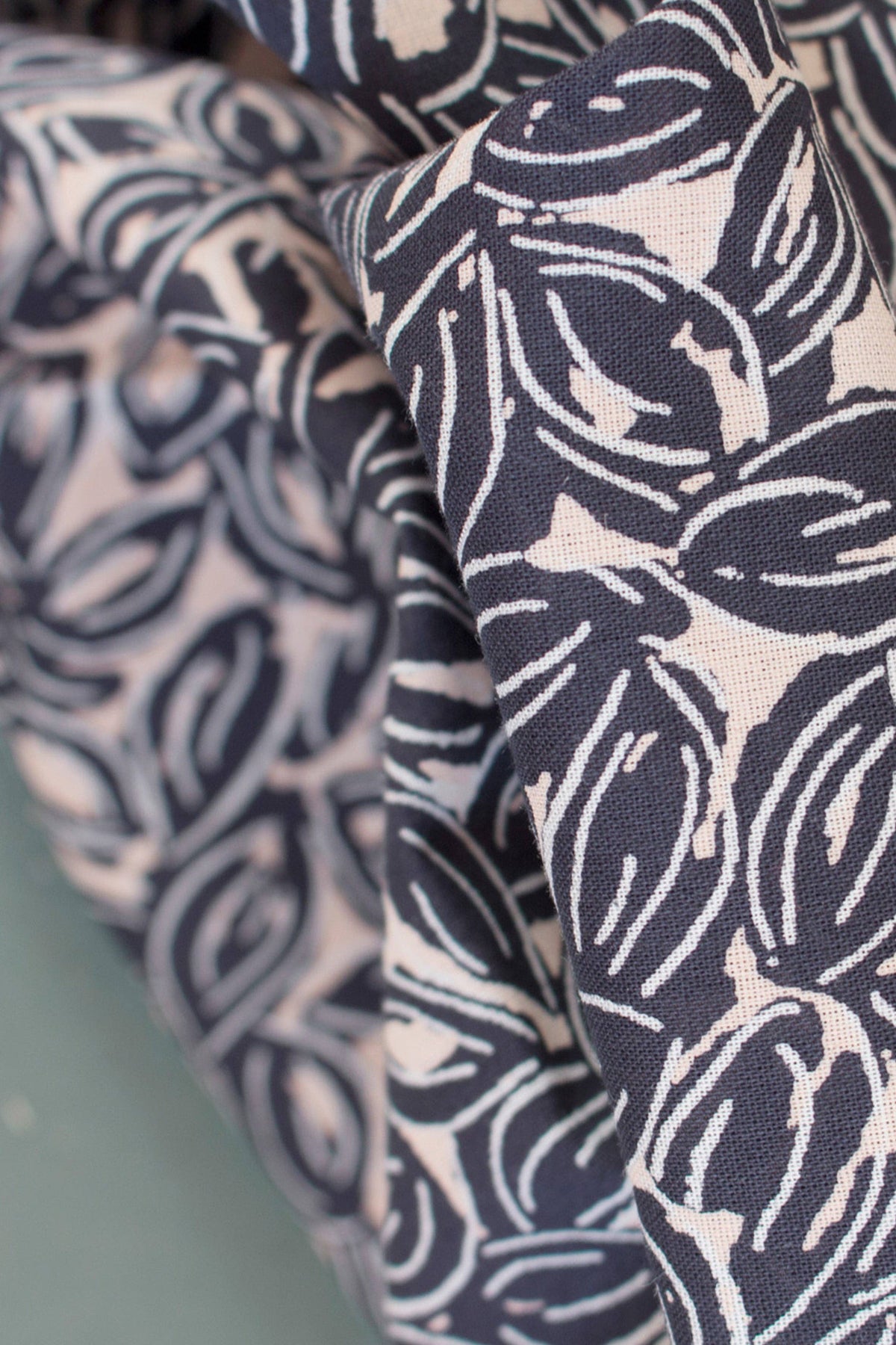 Atelier Brunette Petal Night double gauze fabric draped
