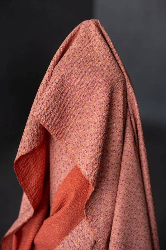 Merchant & Mills Tulip Hana Japanese seersucker fabric, fabric fold close-up