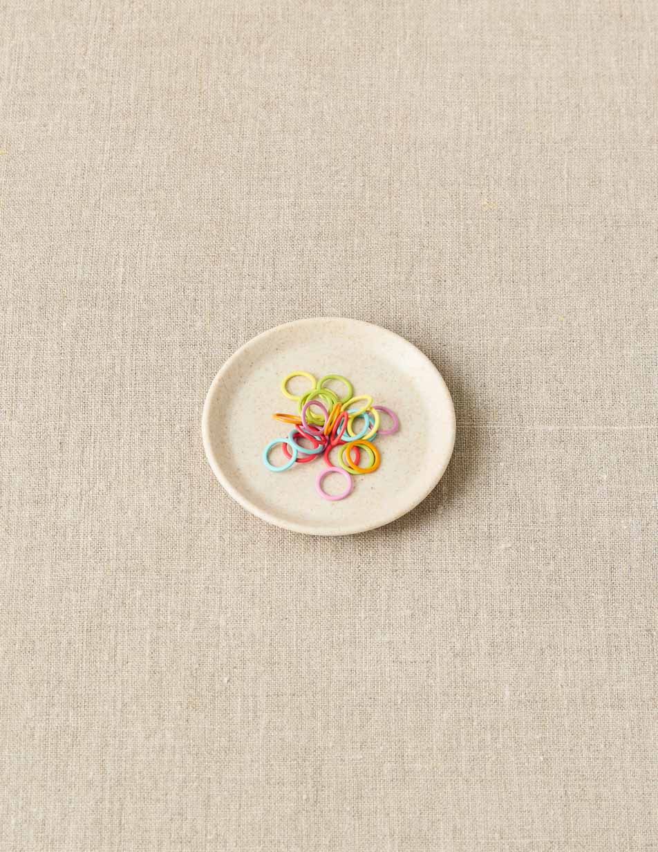 CocoKnits notions dish holding colorful stitch markers