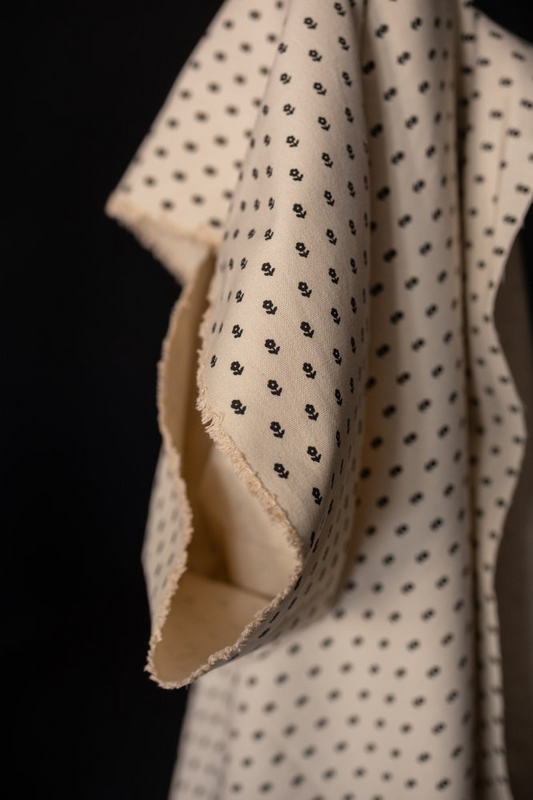Merchant & Mills Dover Stone ditsy canvas fabric hanging, workwear weight cotton canvas