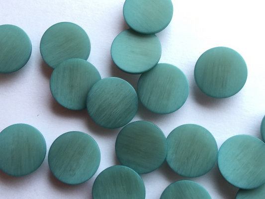 Flat-Top Teal Buttons