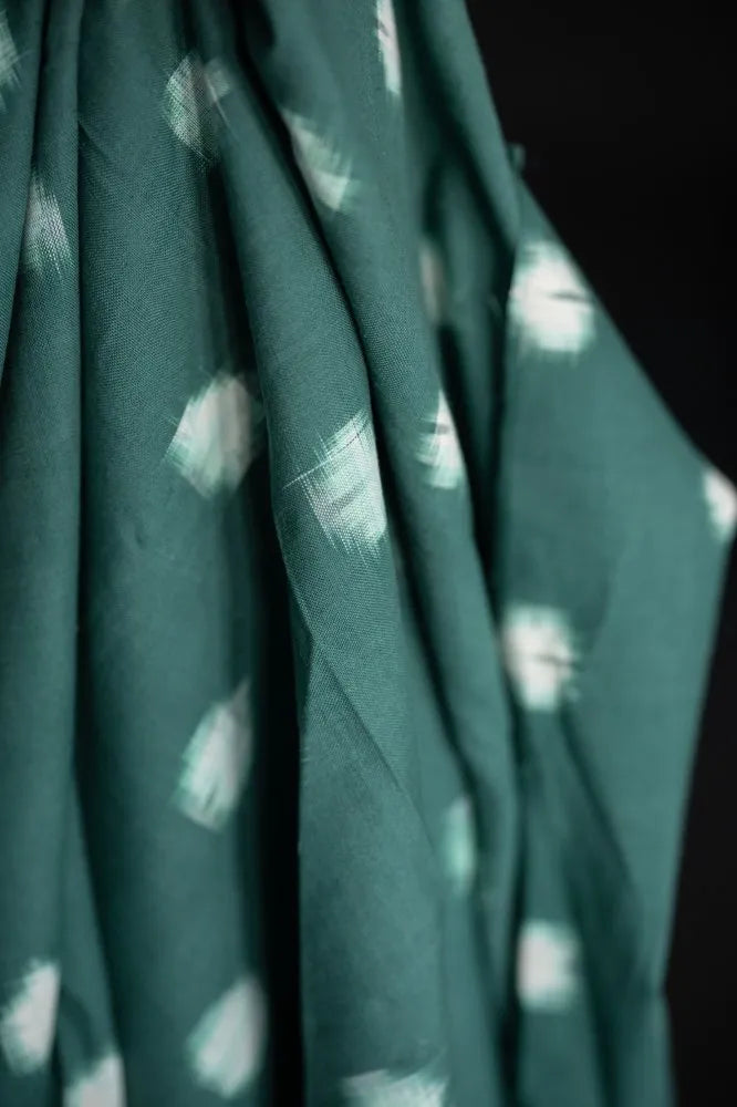 Ikat Lilypad Indian Cotton