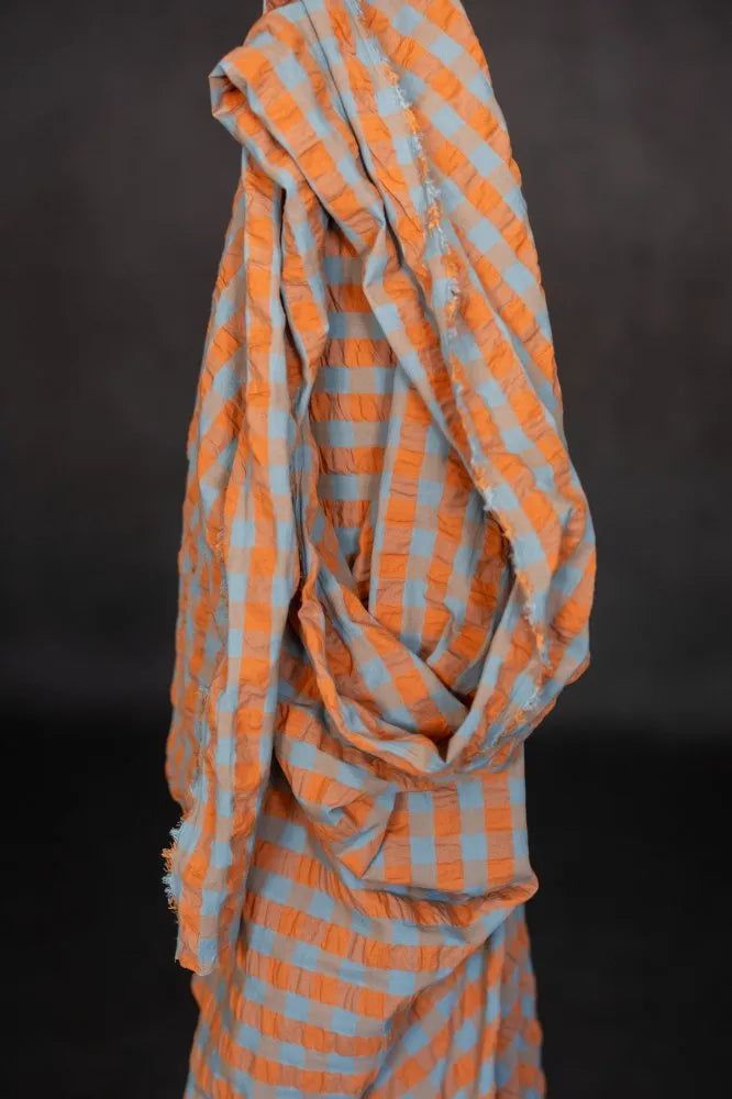 Persimmon Organic Cotton Gingham Seersucker