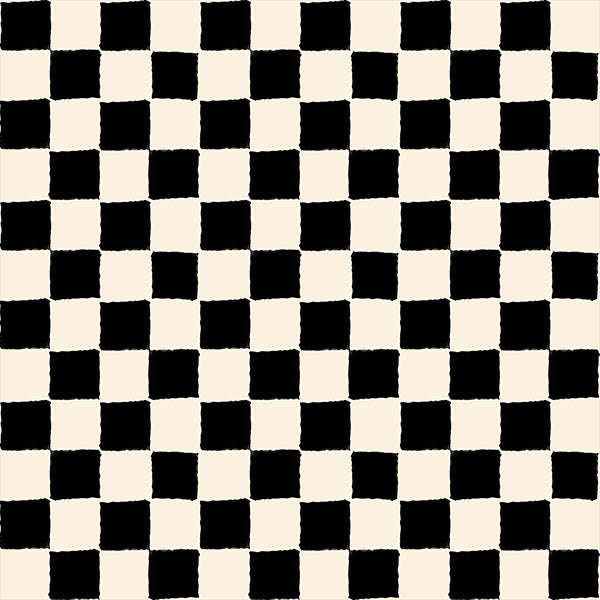 Ruby Star Society 1-800 Calico quilting cotton swatch (RS4167-18), black and white check, in the layer cake