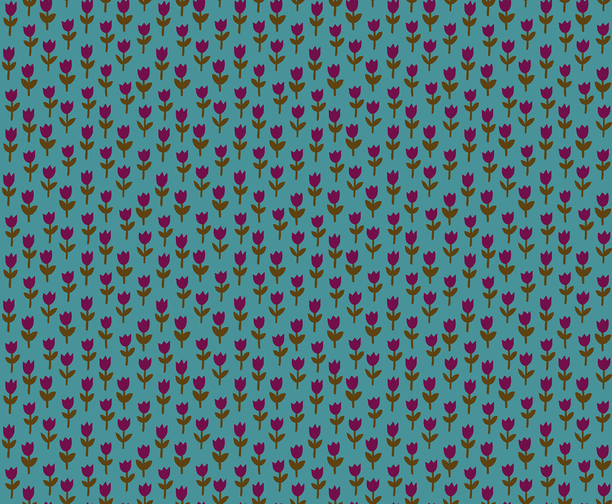 Ruby Star Society 1-800 Calico quilting cotton swatch (RS4169-15), teal ditsy, in the layer cake