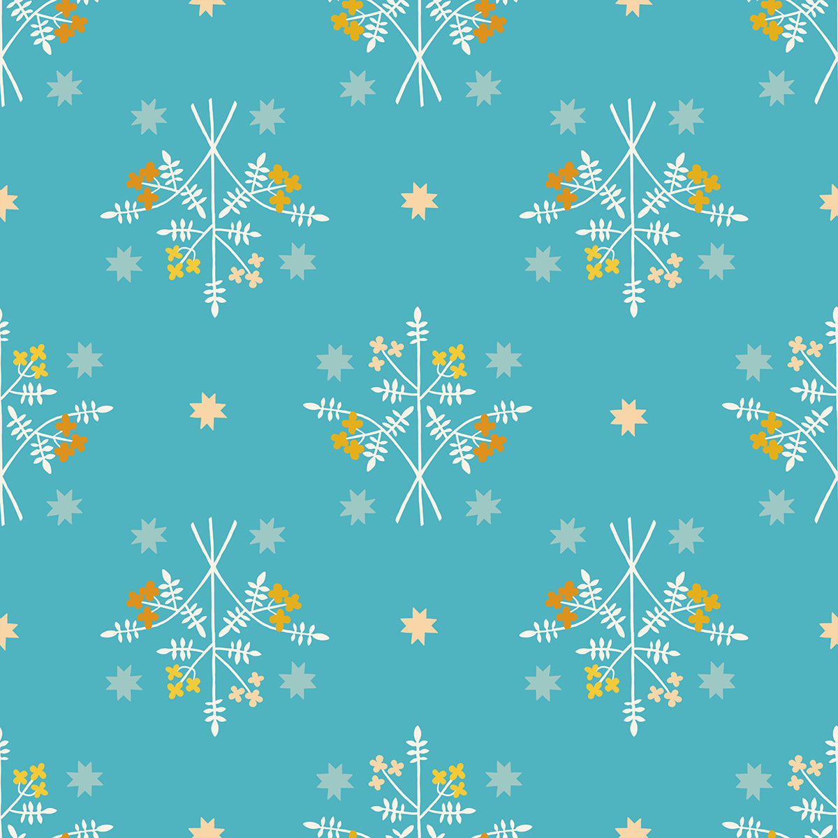 Ruby Star Society 1-800 Calico quilting cotton swatch (RS4171-15), teal floral, in the layer cake