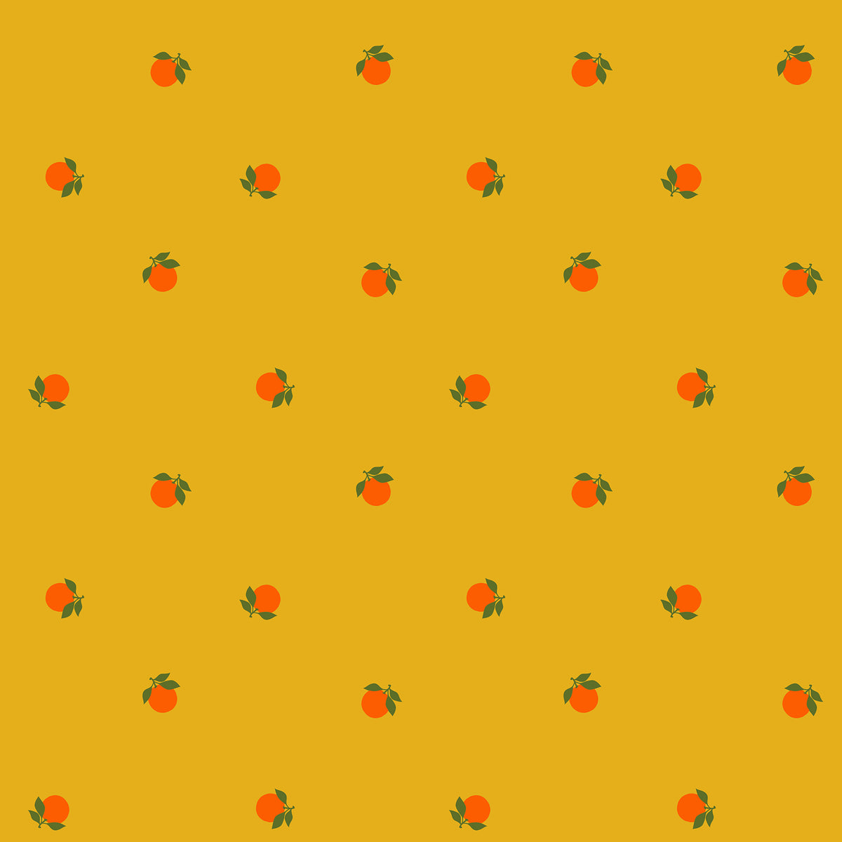Ruby Star Society Sparkle Shopper quilting cotton swatch, Tangerines in Goldenrod (RS0130-13), tiny tangerines on goldenrod, in the fat quarter bundle