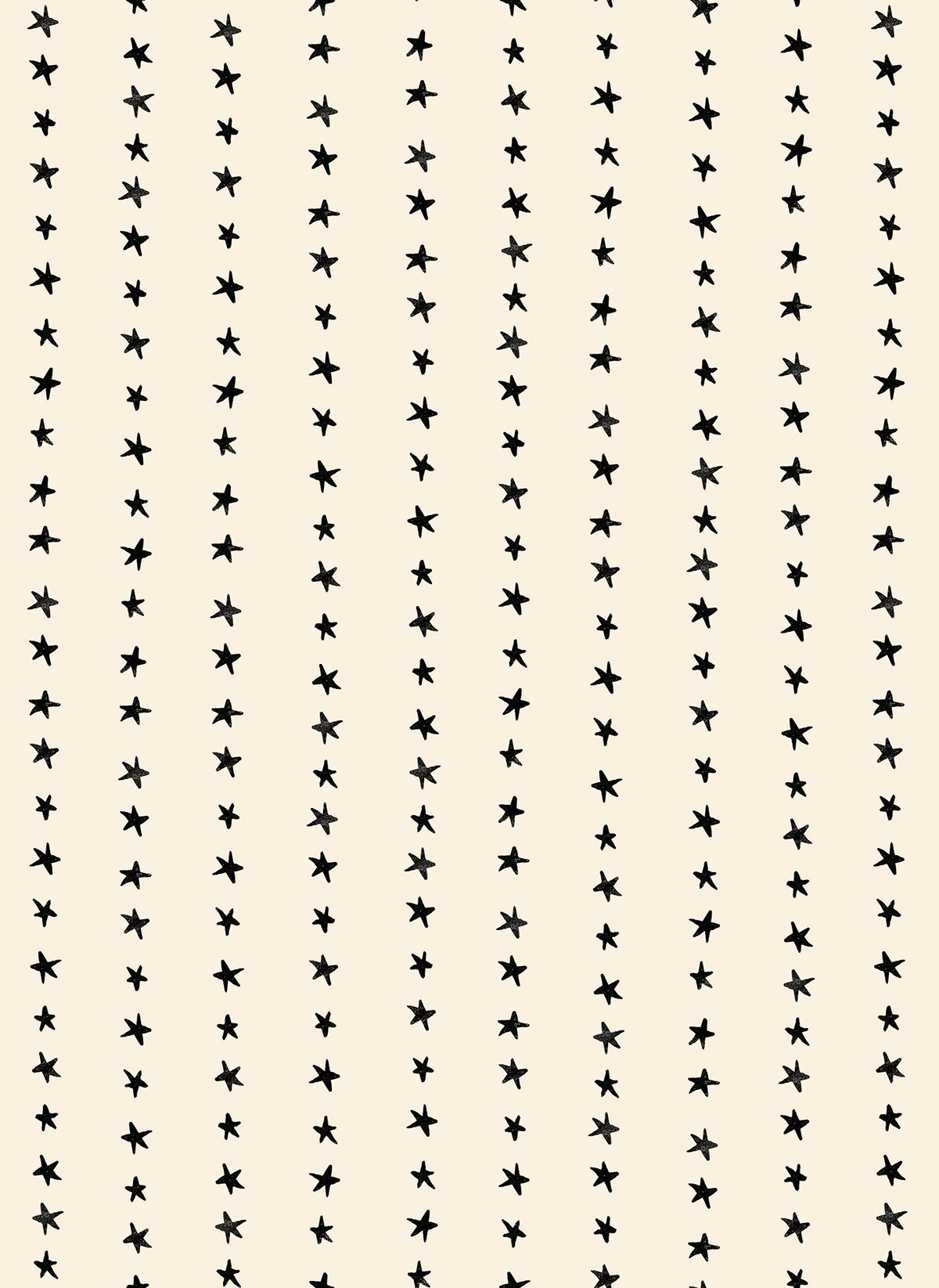 Ruby Star Society Daisy Days quilting cotton swatch, Starry Stripe in Black on Natural (RS4175-12), black star stripes on cream