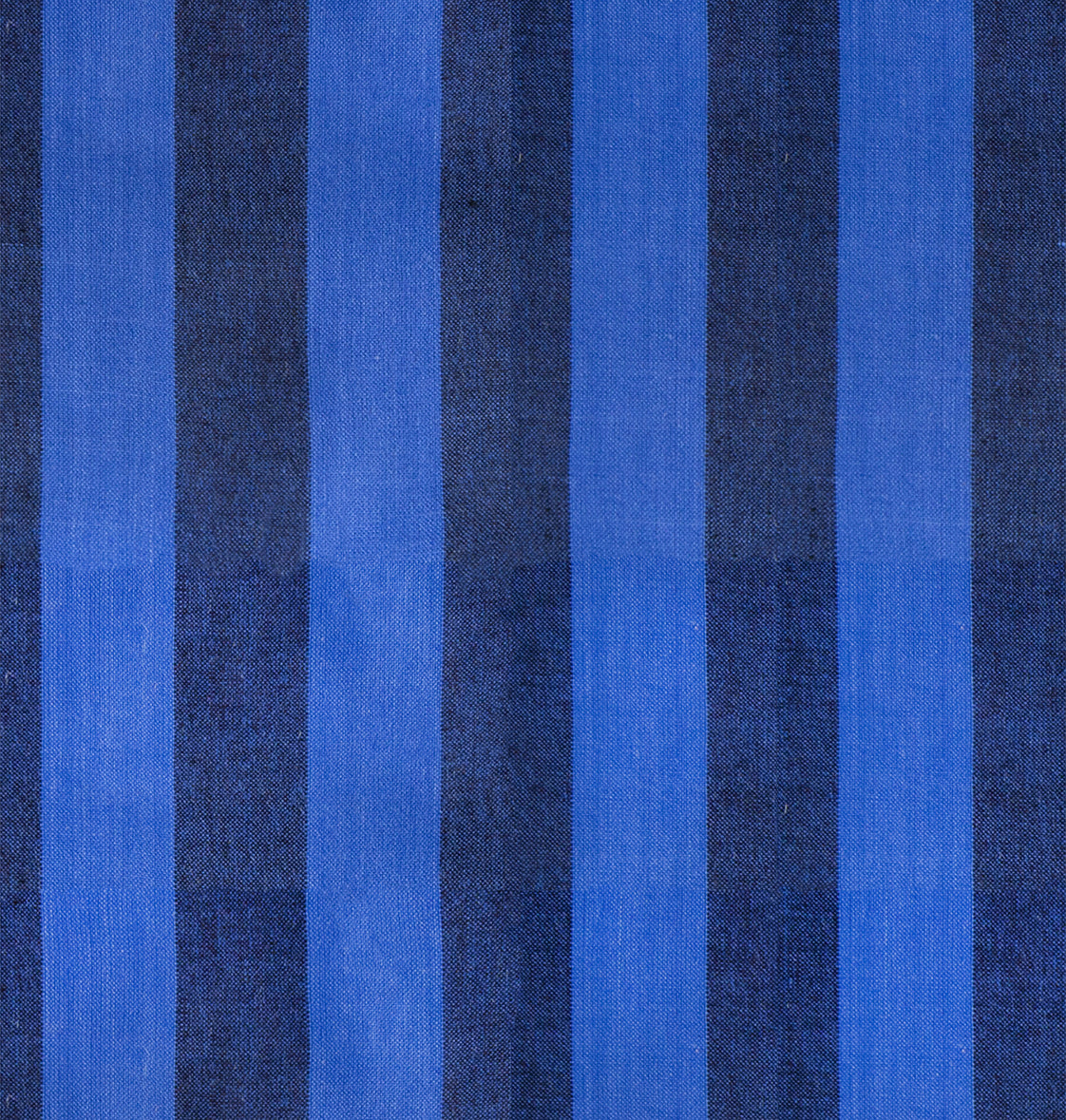 Ruby Star Society Warp and Weft Daisy Days yarn-dyed woven cotton swatch, Clothesline Stripe in Blue (RS4183-11), cobalt blue stripe