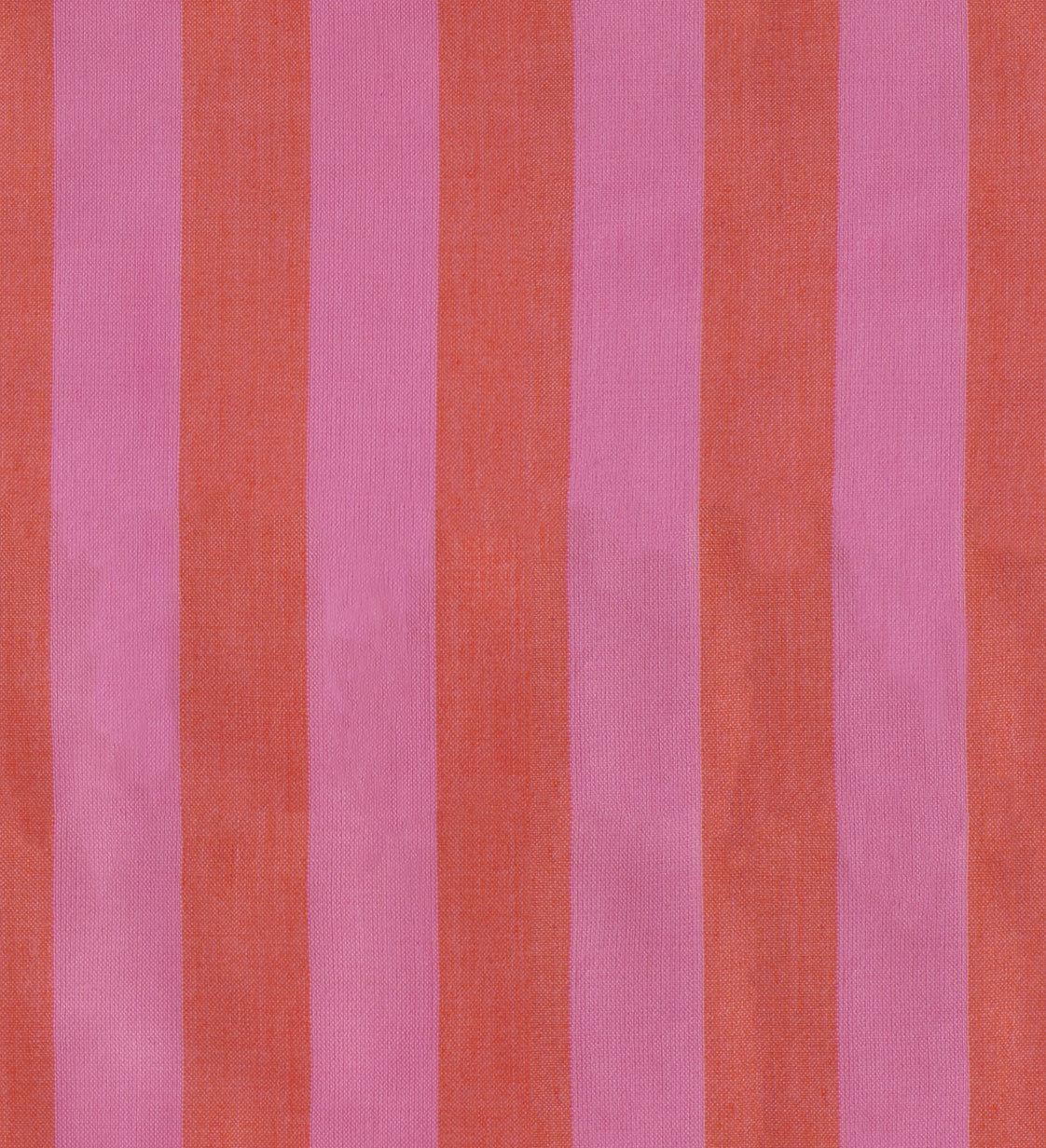 Ruby Star Society Warp and Weft Daisy Days yarn-dyed woven cotton swatch, Clothesline Stripe in Pink (RS4183-13), pink and red stripe