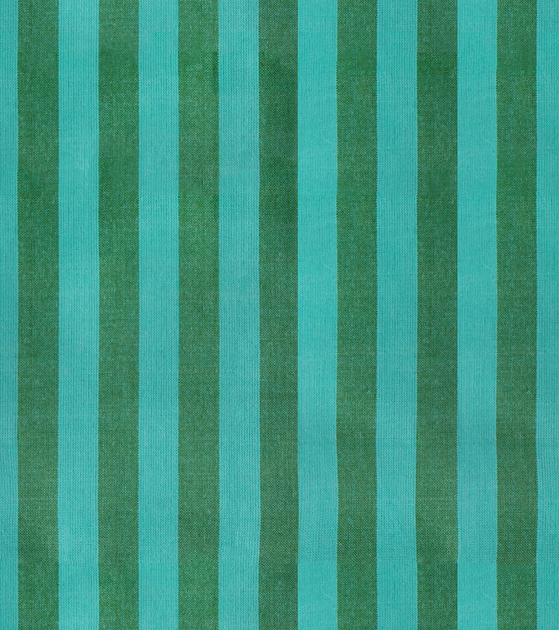Ruby Star Society Warp and Weft Daisy Days yarn-dyed woven cotton swatch, Disco in Sprout (RS4186-11), green stripe