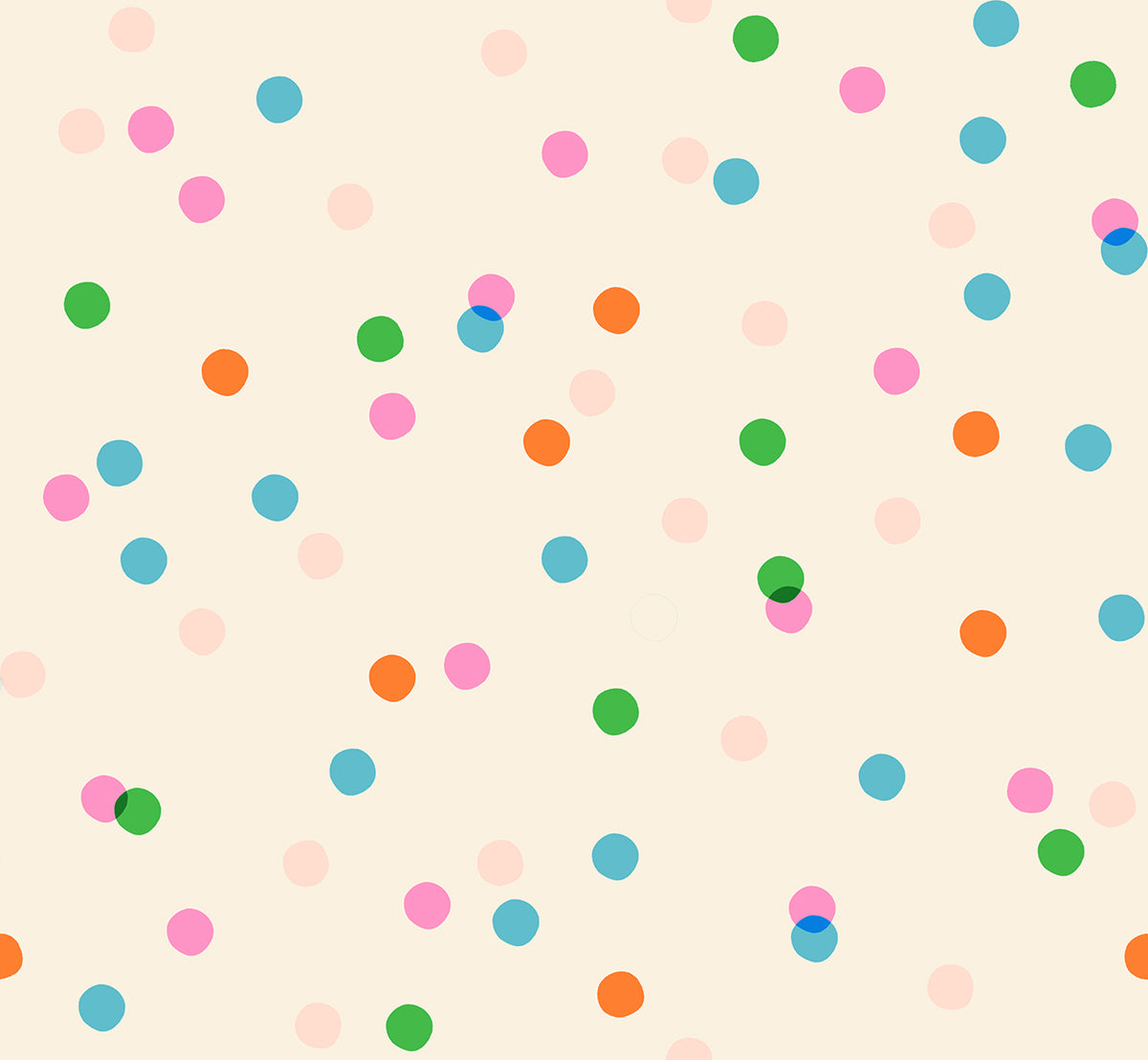 Ruby Star Society Sparkle Mart quilting cotton swatch (RS0123-12) with tiny confetti on cream, a print in the precut layer cake and charm pack