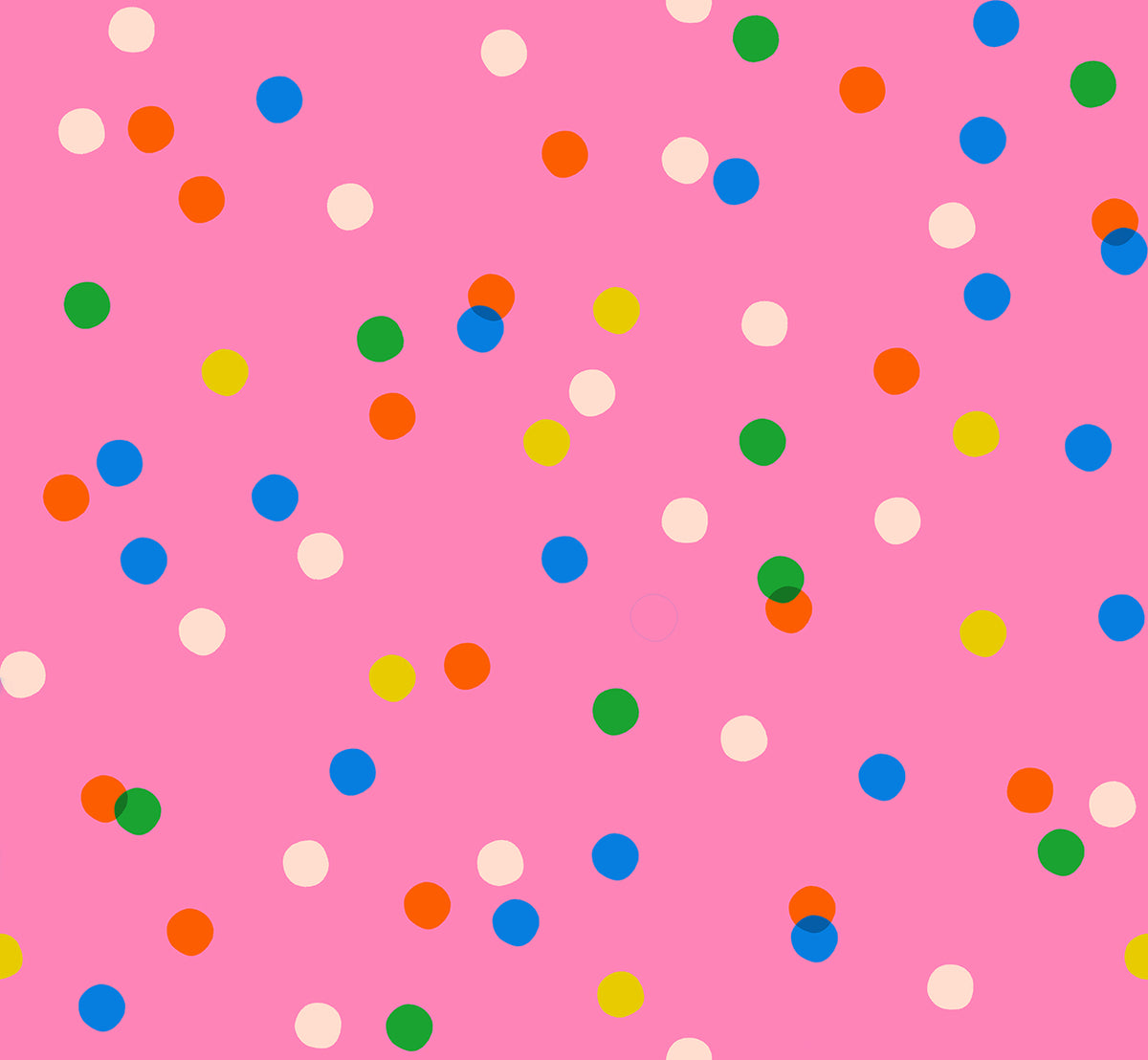 Ruby Star Society Sparkle Mart quilting cotton swatch (RS0123-16) with confetti on pink, a print in the precut layer cake and charm pack