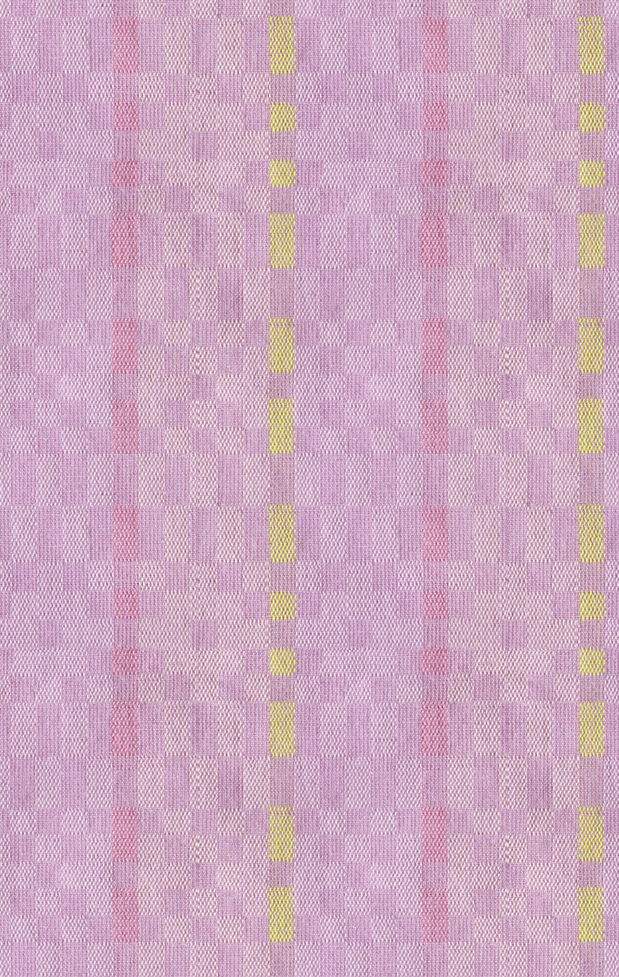 Ruby Star Society Lofi Loom yarn-dyed woven cotton swatch (RS1138-12), lilac and yellow stripe, for quilting and apparel