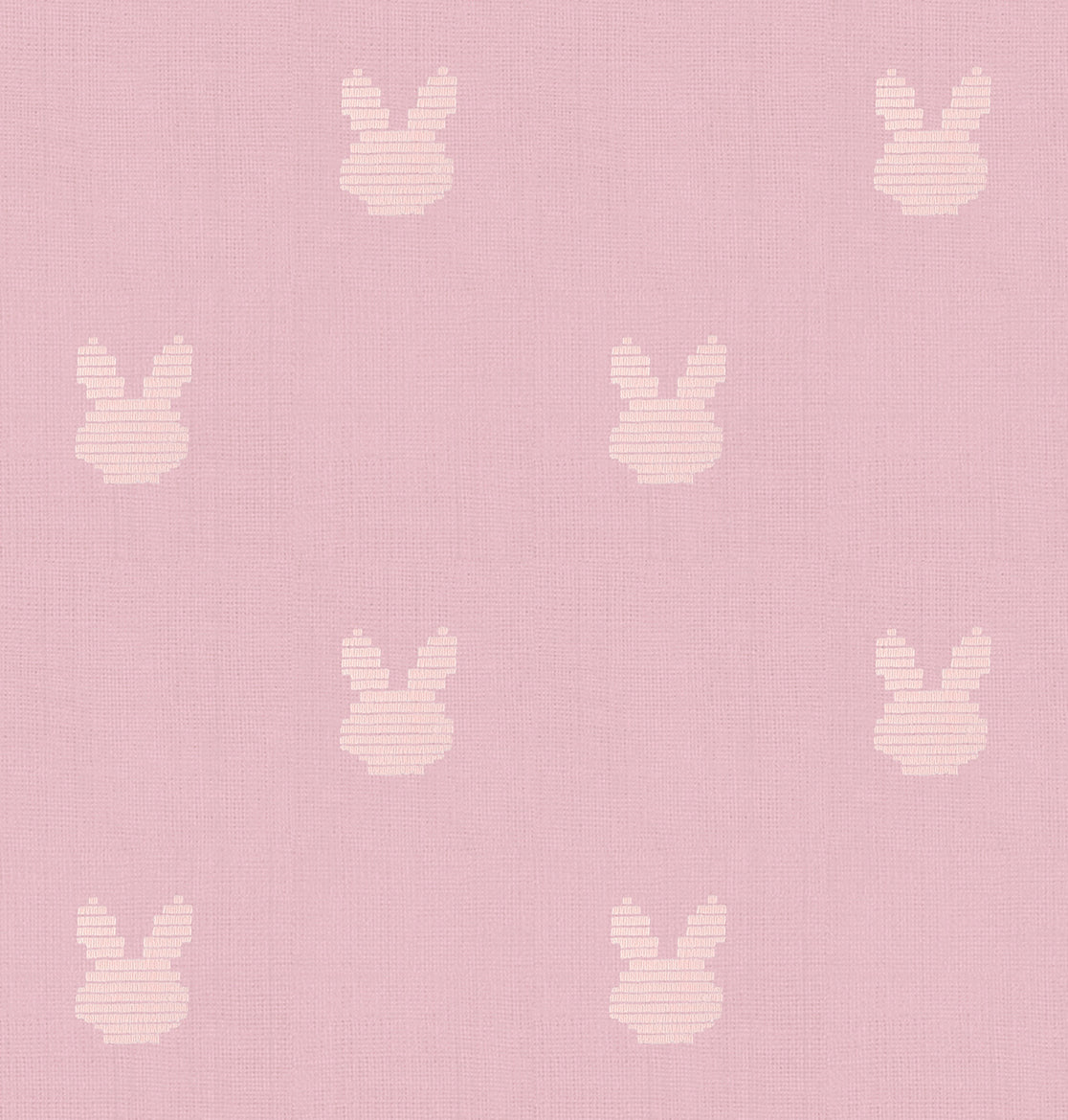 Ruby Star Society Lofi Loom yarn-dyed woven cotton swatch (RS1139-12), pink bunnies on blush, for quilting and apparel
