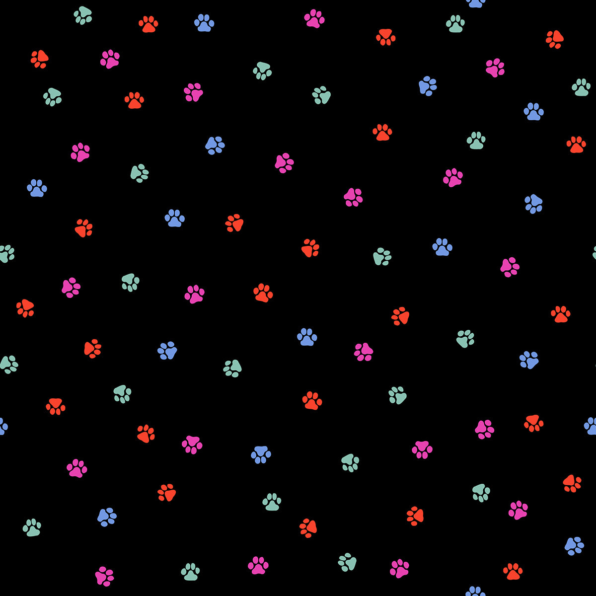 Ruby Star Society Oops All Cats quilting cotton swatch (RS2152-19) with tiny confetti dots on black, a print in the precut layer cake and charm pack