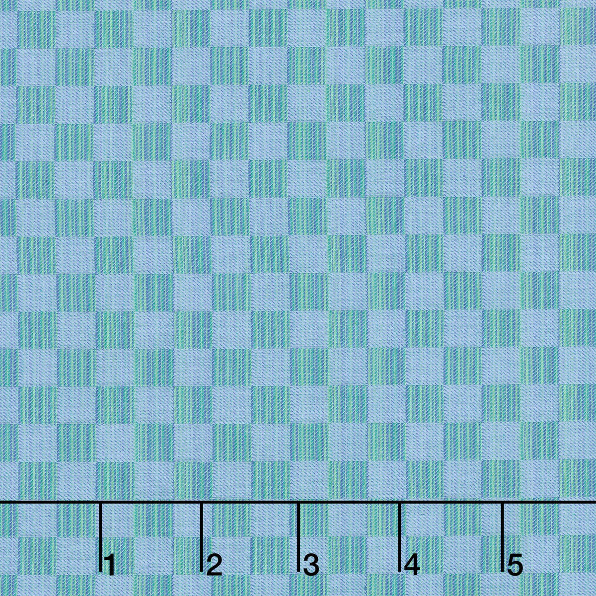 Anna Maria Textiles Gameboard Sea yarn-dyed cotton in teal check by the half yard