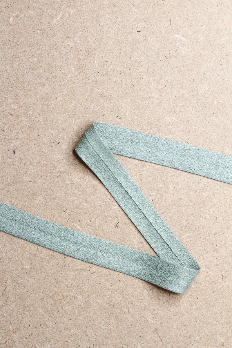 Leia crepe viscose bias tape in Sage Green, 0.71 inch, bias binding by the yard