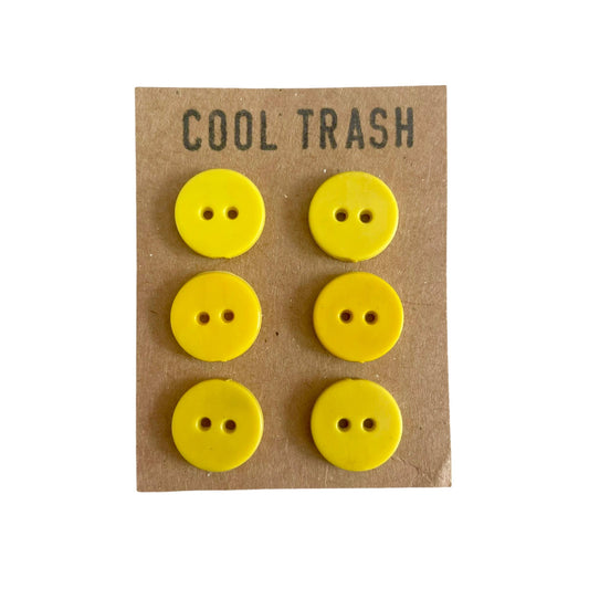 Yellow Recycled Plastic Buttons