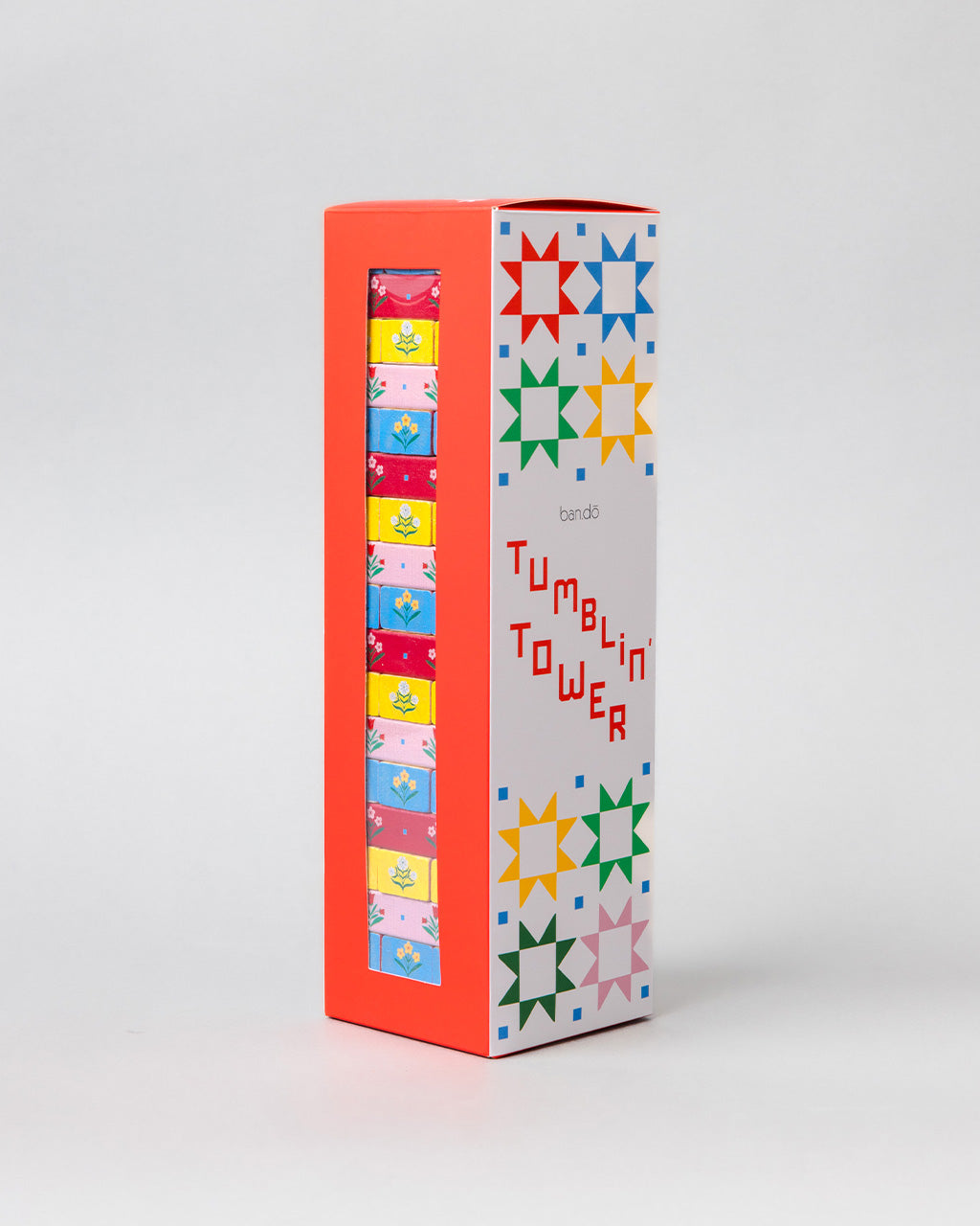 Ban.do Tumblin' Tower quilted blocks game box, side view