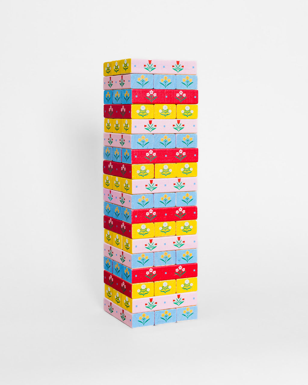 Ban.do Tumblin' Tower quilted blocks game stacked and set up
