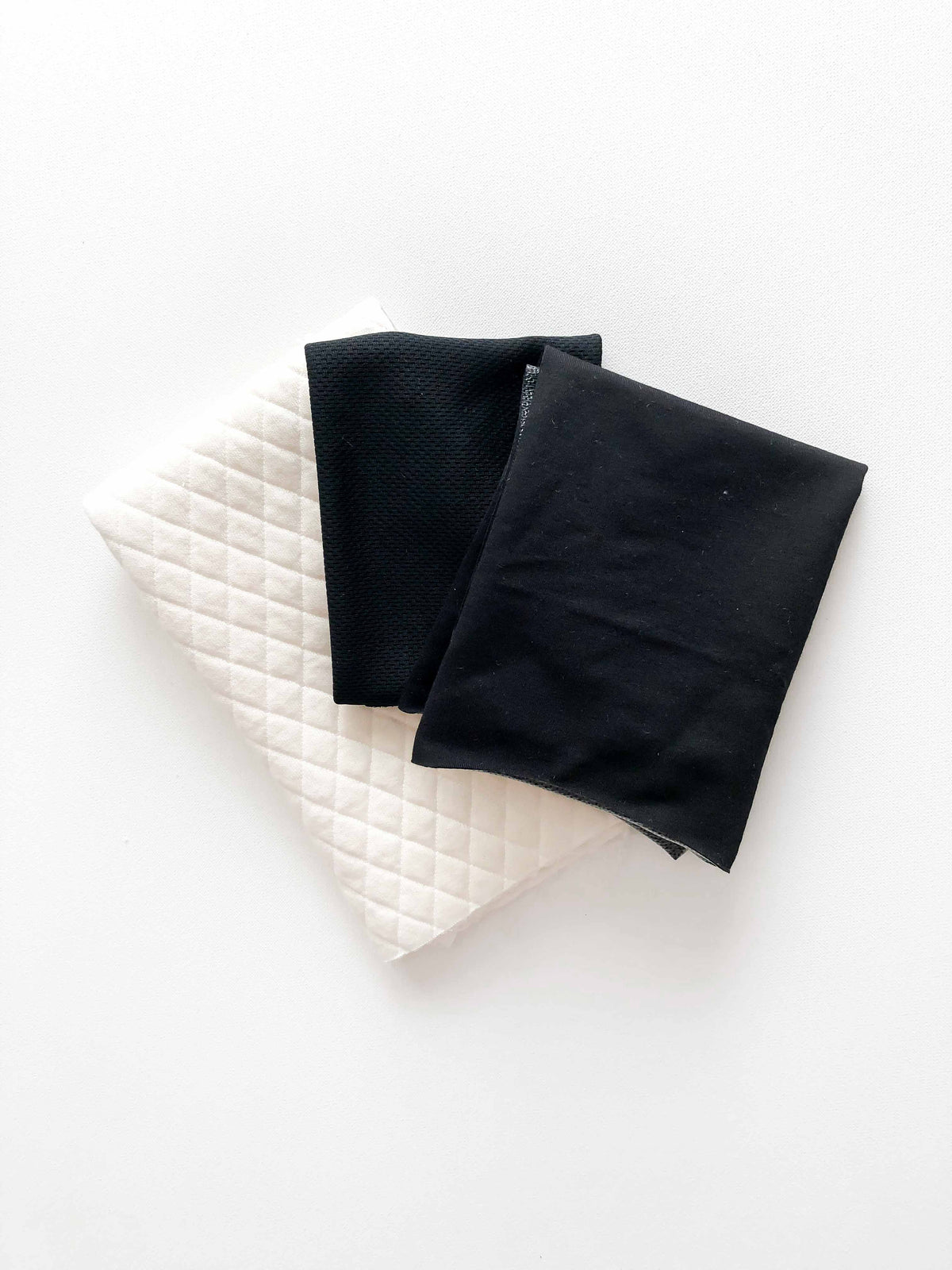 Sophie Hines Period Panty Sewing Kit in black absorbent fabric layers and black knit pieces included