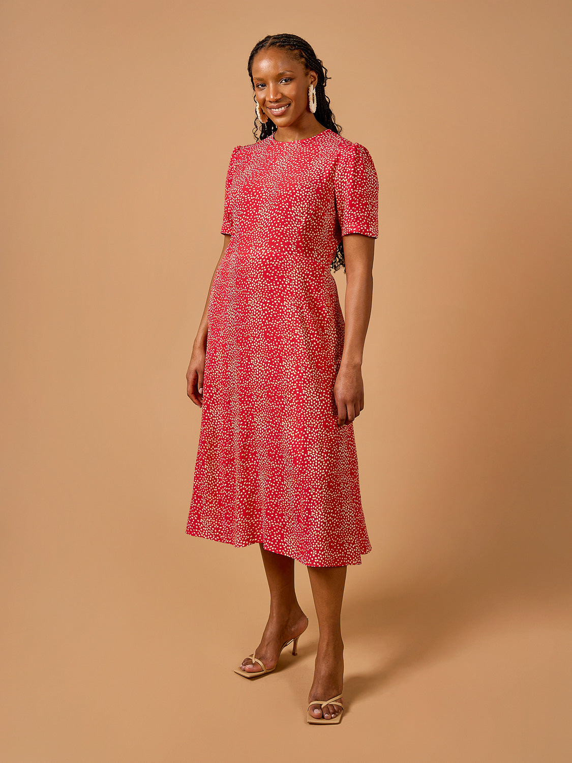 Deer & Doe Eleanor Dress sewing pattern, red dress back view