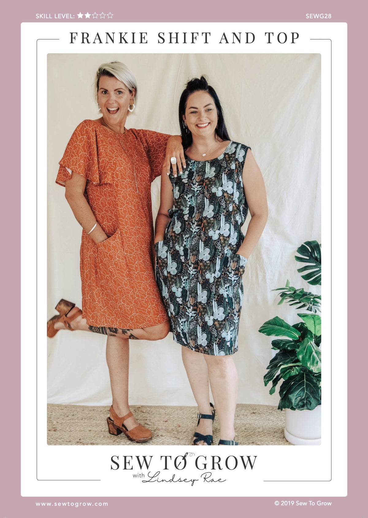 Sew to Grow Frankie Shift and Top PDF sewing pattern, pattern pieces page