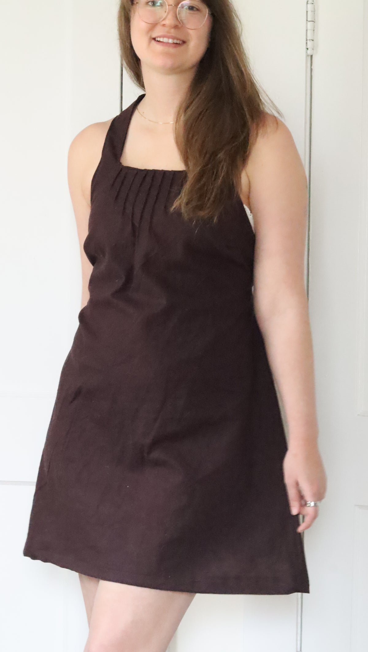 Hey Hey Dorothy Kay Margot Dress PDF sewing pattern, black sundress three quarter view
