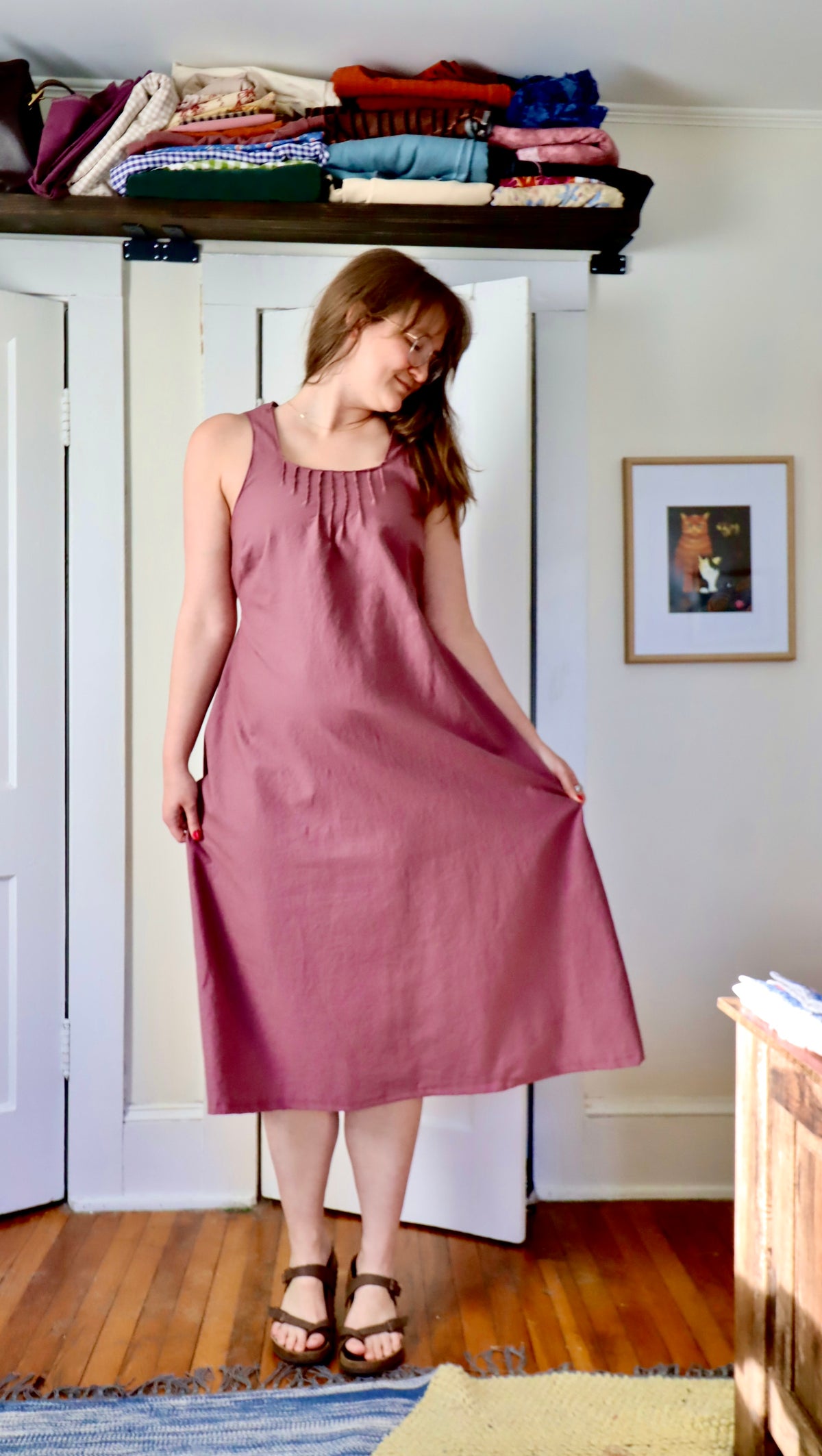 Hey Hey Dorothy Kay Margot Dress PDF sewing pattern, white floral dress