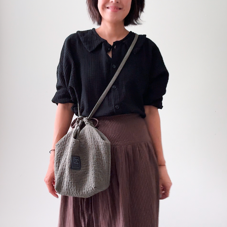 Sewing Therapy Bridge Bag PDF sewing pattern, pink skirt and bag outfit