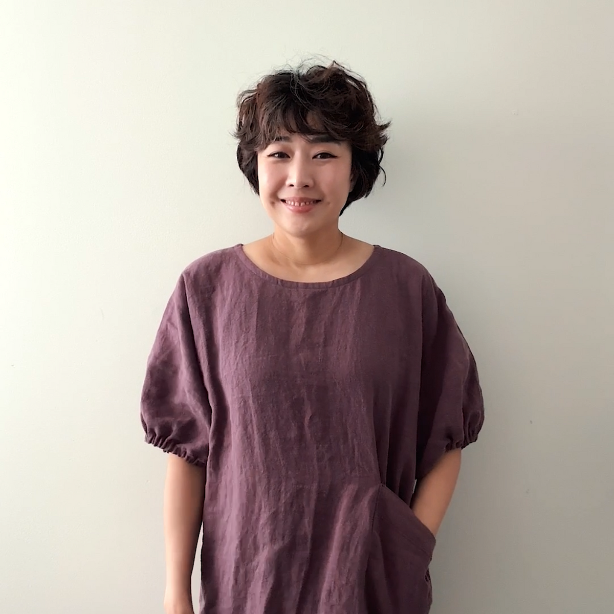 Sewing Therapy Infit Top and Dress PDF sewing pattern, plum top front view