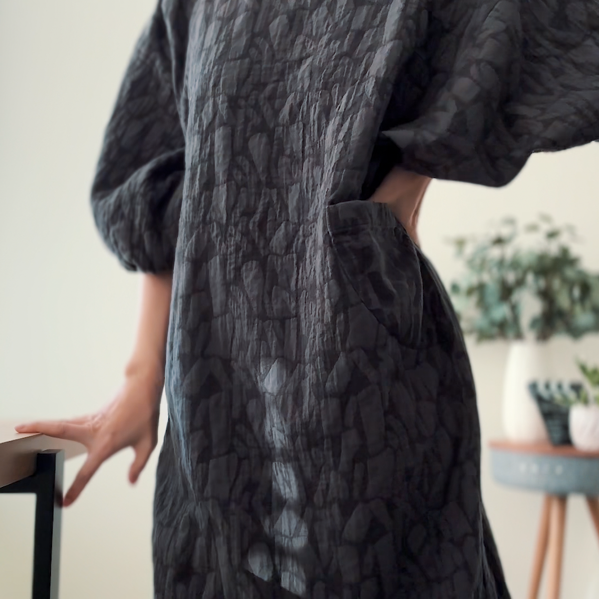 Sewing Therapy Infit Top and Dress PDF sewing pattern, black dress full length