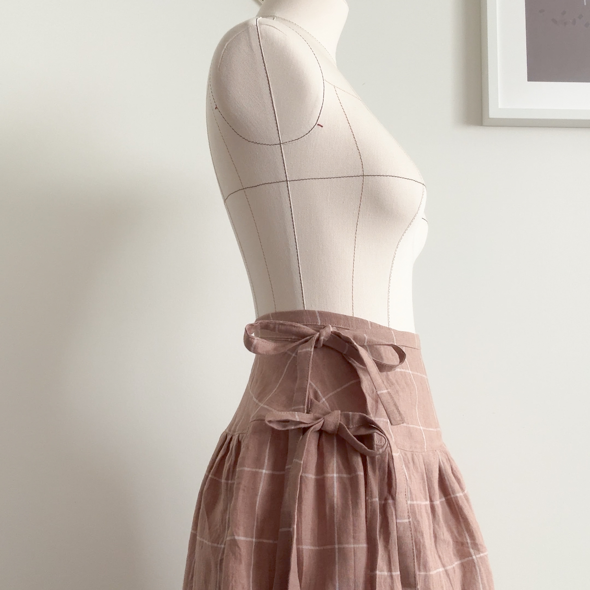 Sewing Therapy La Ciotat Wrap Skirt PDF sewing pattern, rust wrap skirt back view