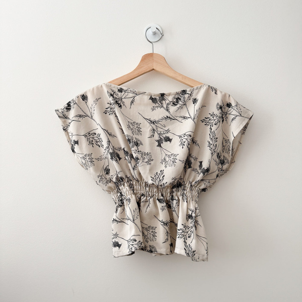 Sewing Therapy Rectangle Top PDF sewing pattern, printed boxy top on a hanger