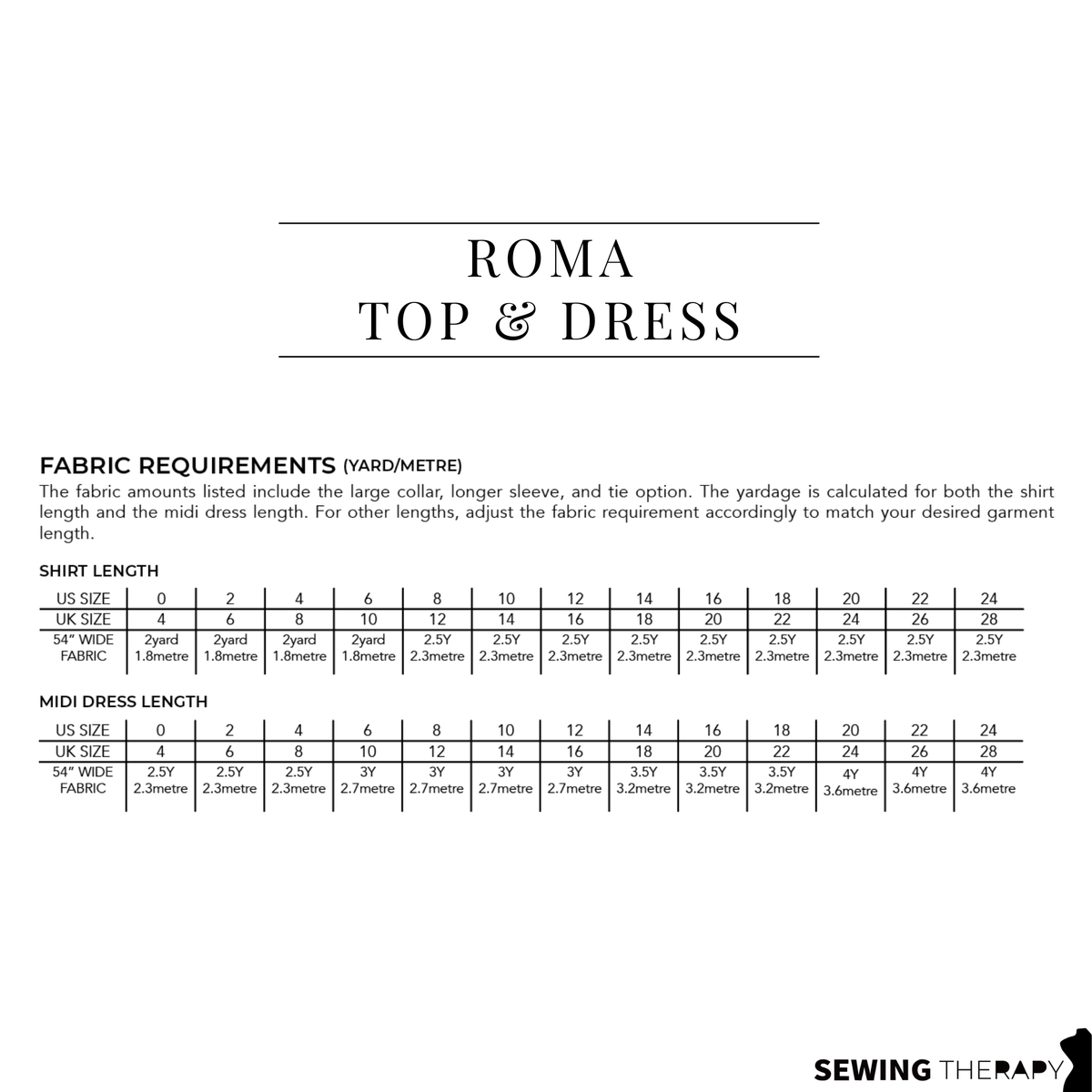 Sewing Therapy Roma Top and Dress PDF sewing pattern, plaid top on a hanger